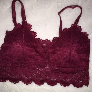 Wine red bralette